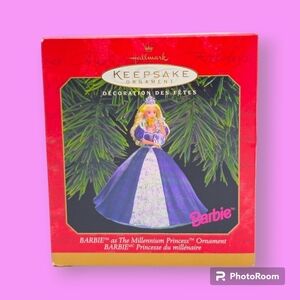 Vintage 1999 Hallmark Keepsake Millennium Princess Barbie Ornament